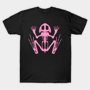 Frog Skeleton (Pink) T-Shirt